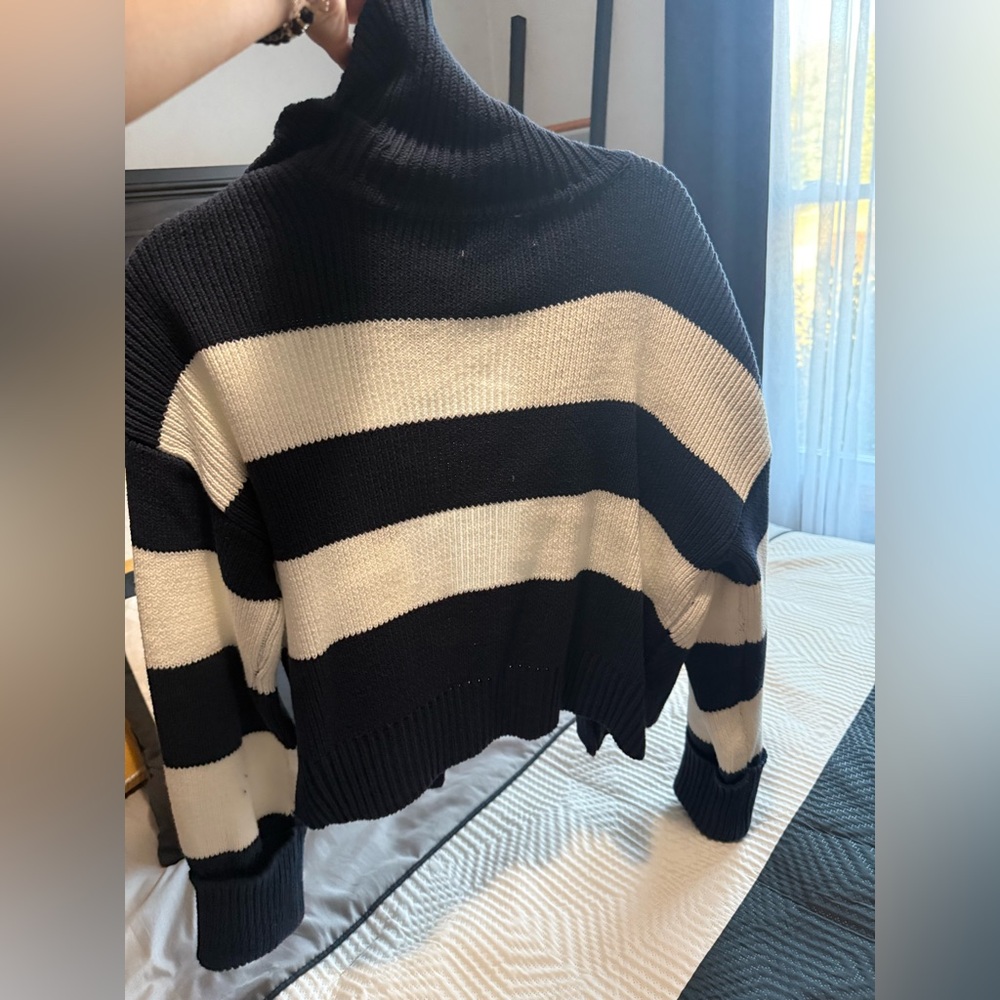 Jessica Simpson Black and White Striped Sweater - Picture 6 of 6